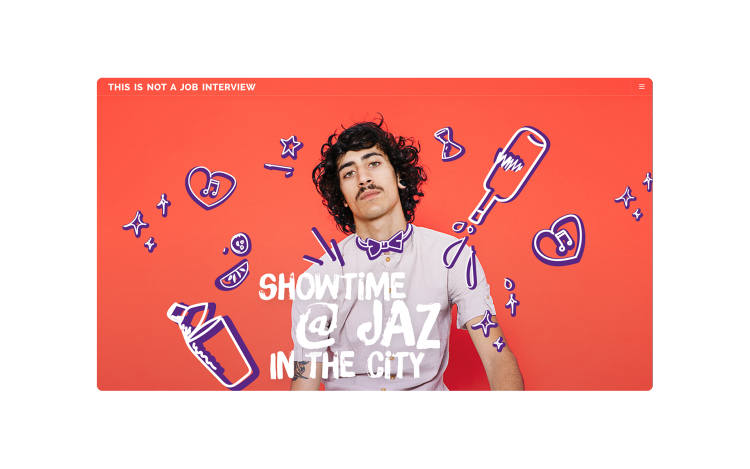 Jaz in the City Recruiting Kampagne Webpage