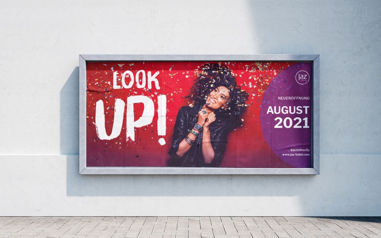 Jaz in the City Vienna Großplakat Ankündigung Neueröffnung